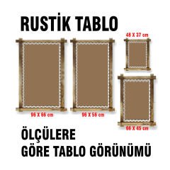 Kabe  LED IŞIKLI RUSTİK kanvas tablo O