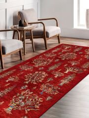 Vintage Desenli Halı, Pamuk Dokuma Pamuklu Taban Dekoratif Halı Kilim 30 - 60 x 100