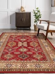 Vintage Desenli Halı, Pamuk Dokuma Pamuklu Taban Dekoratif Halı Kilim 33 - 60 x 100