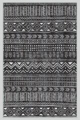 Vintage Desenli Halı, Pamuk Dokuma Pamuklu Taban Dekoratif Halı Kilim 45 - 60 x 100