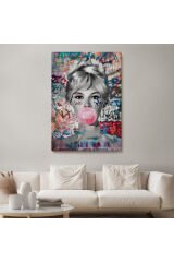 Brigitte Bardot Graffiti Pop Art Duvar Tablosu-6469