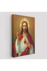 İsa'nın En Kutsal Kalbi Tablosu - The Most Sacred Heart Of Jesus-6478