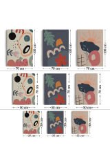 Çağdaş, Modern, Soyut Pastel 3 lü Duvar Tabblo Seti-AI-9