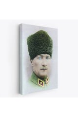 Atatürk Portre Tablosu Mustafa Kemal Atatürk Dikdörtgen Dekoratif Kanvas Tablo-CF-56