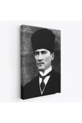 Atatürk Portre Tablosu Mustafa Kemal Atatürk Dikdörtgen Dekoratif Kanvas Tablo-CJ-60