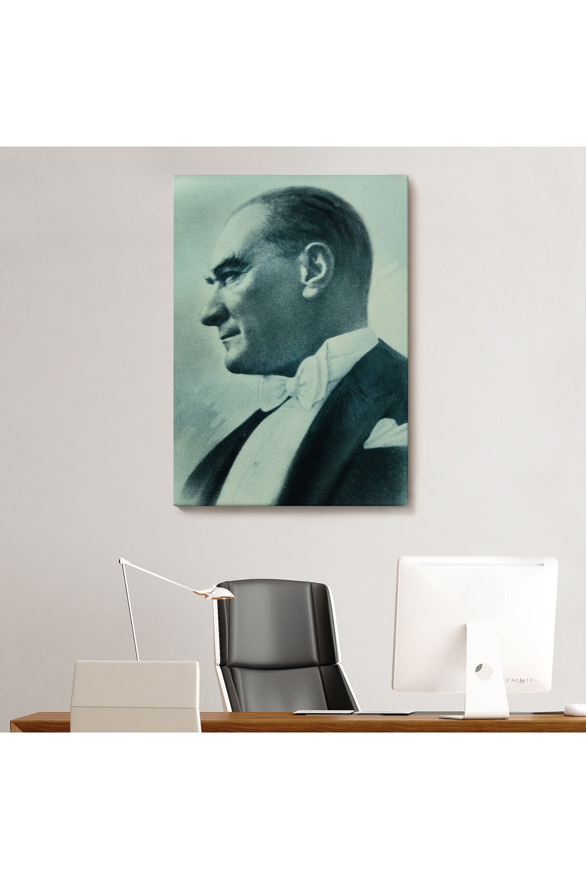 Atatürk Portre Tablosu Mustafa Kemal Atatürk Dikdörtgen Dekoratif Kanvas Tablo-CN-63