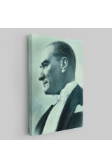 Atatürk Portre Tablosu Mustafa Kemal Atatürk Dikdörtgen Dekoratif Kanvas Tablo-CN-63