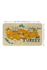 Eğitici ve Öğretici Cocuk Odası Türkiye Haritası Duvar Sticker-60x105-3872