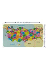 Eğitici - Öğretici Dünya ve Türkiye Haritası Çocuk Odası Duvar Sticker-60x105-3885