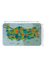 Harita Sepeti Eğitici - Öğretici Dünya ve Türkiye Haritası Çocuk Odası Duvar Sticker-60x105-3887