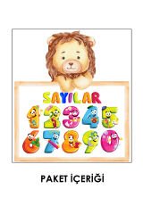 Eğitici Aslanlı Sayılar Çocuk Odası Duvar Sticker