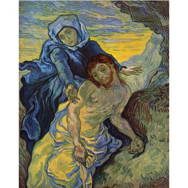 Kanvas Van Gogh Pieta Sayılarla Boyama Seti Rulo