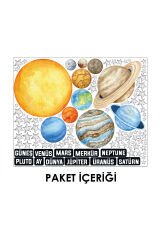 Güneş Sistemi Duvar Sticker