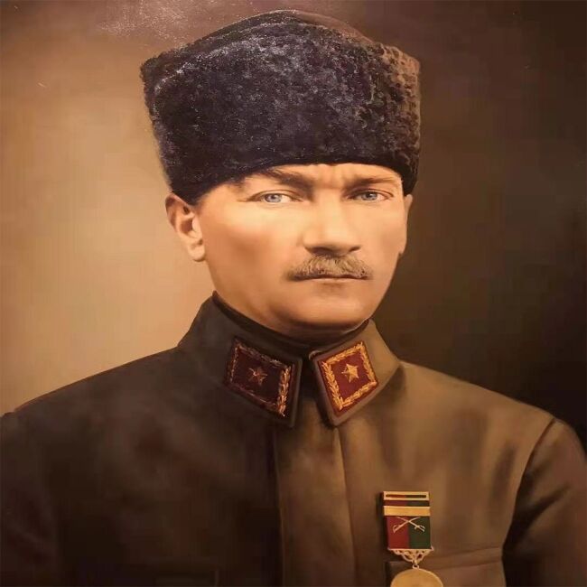 Kanvas Ulu Önder Atatürk Sayılarla Boyama Seti Rulo