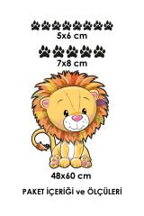 Aslan Kral Duvar Sticker