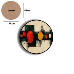 Amarikan Servis, Mdf Supla Takımı 6 Adet (6'lı Takım ), 6'lı Bardak Altlığı Hedliyeli 296