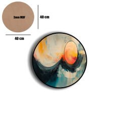 Amarikan Servis, Mdf Supla Takımı 6 Adet (6'lı Takım ), 6'lı Bardak Altlığı Hedliyeli 299