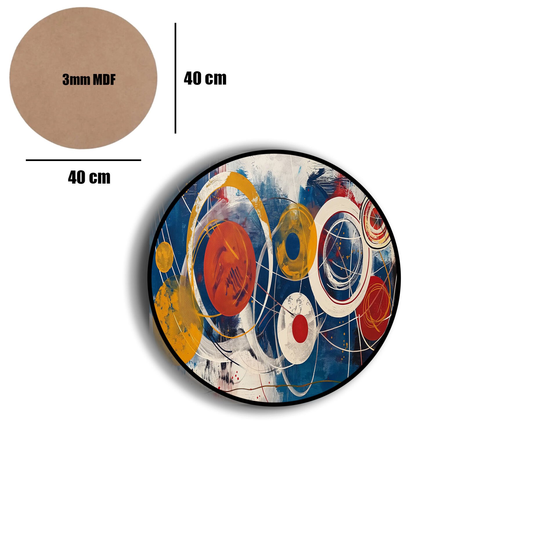 Amarikan Servis, Mdf Supla Takımı 6 Adet (6'lı Takım ), 6'lı Bardak Altlığı Hedliyeli 307