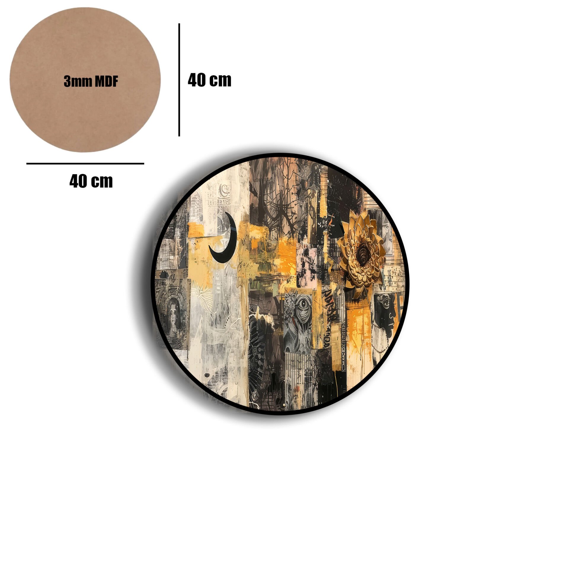 Amarikan Servis, Mdf Supla Takımı 6 Adet (6'lı Takım ), 6'lı Bardak Altlığı Hedliyeli 321