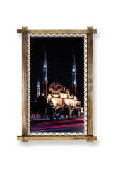 Camii LED IŞIKLI RUSTİK kanvas tablo B