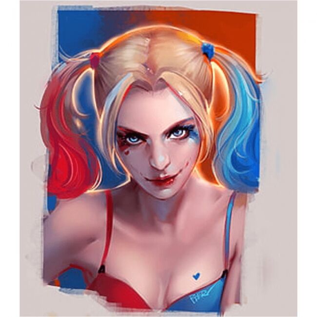 Kanvas Harley Quinn Sayılarla Boyama Seti Rulo