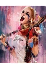 Kanvas Neşeli Harleyquinn Sayılarla Boyama Seti  Rulo