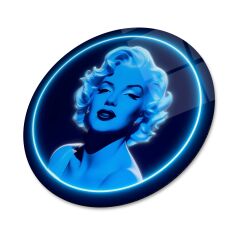 Neon Görünümlü Marilyn Monroe Cam Tablo | Hediyelik, Dekoratif, Ofis, Mutfak